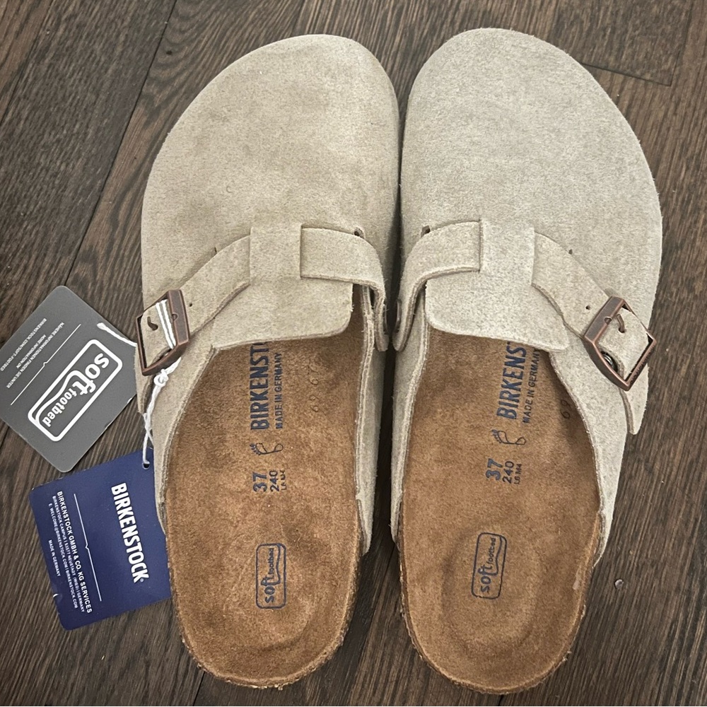 Boston Birkenstocks Taupe 37